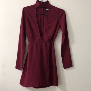 Mini Deep V neck wrap dress from Reformation